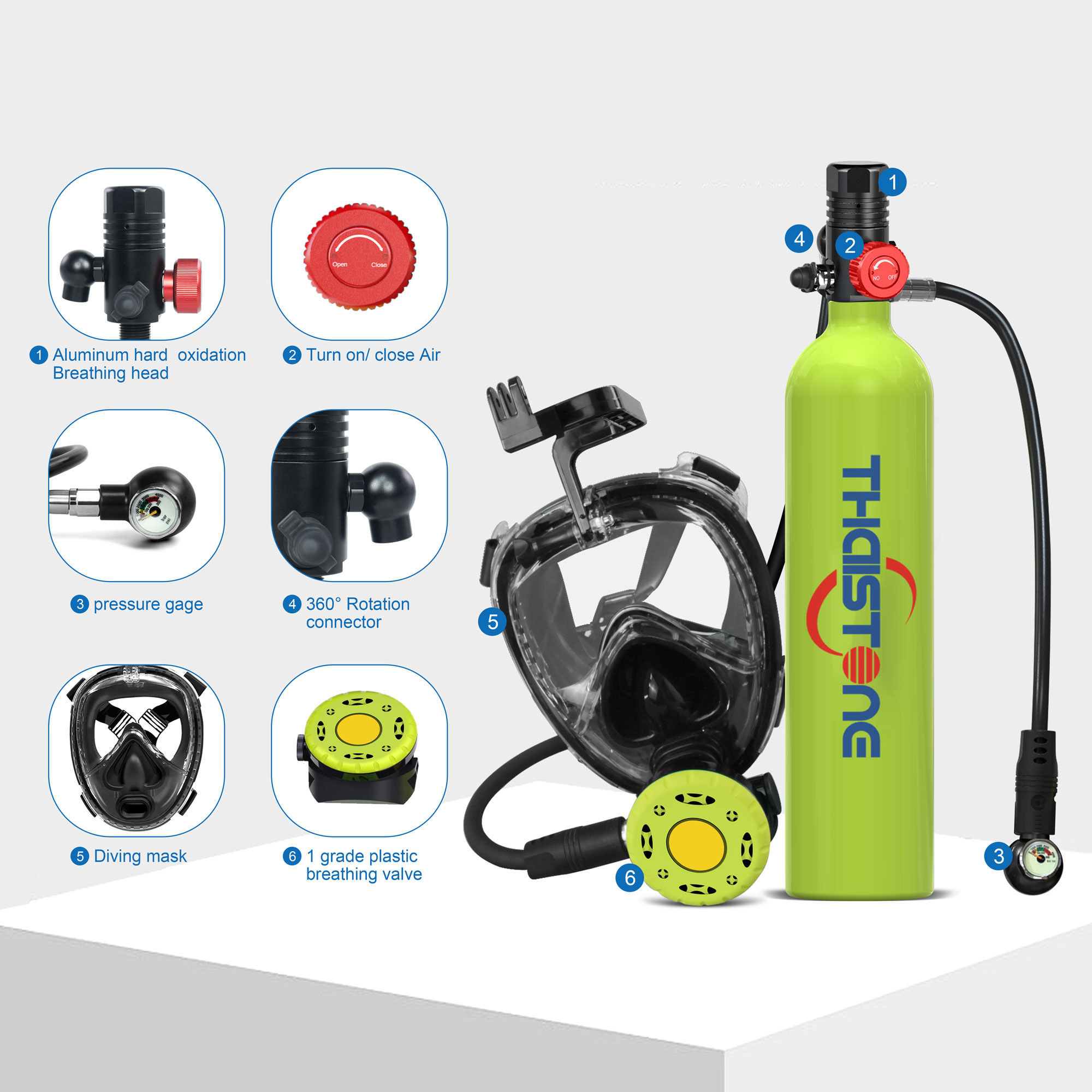 THAISTONE – butla z tlenem do  – Diving Mask recenzja i cena